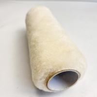 Brosse à rouleau de peinture de 9 pouces Couverture de rouleau de laine de 9 pouces et manche de rouleau de cadre de cage Fournitures de peinture de maison pour surfaces rugueuses texturées