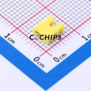 KH-2.54TXM-H6.0-Y Shorting Cap / Jumper Cap P=2.54mm Connector ( Pitch: 2.54mm )( Open Top / Closed Top: Open Top Type ) - Product Image 1