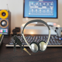 Headphone musik kabel Jack 3.5mm portabel dengan earphone Stereo prinsip dinamis untuk DJ Sports Travel kompatibel Chipset JL