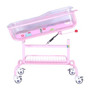 عربة تمريض للأطفال من الفولاذ المقاوم للصدأ من LK MEDICAL، سرير رعاية للأطفال مع فرامل غازية للاستخدام في المستشفيات، مصنوعة من مواد معدنية متينة، ضمان لمدة عامين - Product Image 1