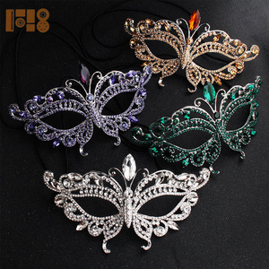 <span class=keywords><strong>Masque</strong></span> de princesse d'Halloween incrusté de diamants <span class=keywords><strong>fait</strong></span> à la <span class=keywords><strong>main</strong></span> pour les mariages - Product Image 2