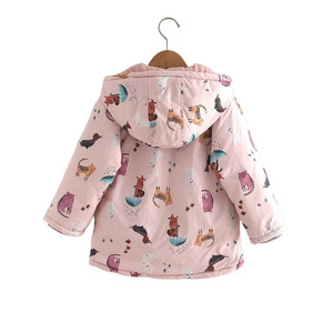 Nouvelle <span class=keywords><strong>veste</strong></span> matelassée en coton pour filles, automne et hiver, manteau matelassé pour enfants avec capuche, <span class=keywords><strong>veste</strong></span> d'hiver épaisse et doublée de polaire pour enfants - Product Image 6