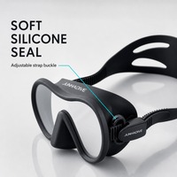 Masque de plongée sans cadre, lentille en verre trempé en silicone, anti-buée, HD, vue large, masque de plongée pour adultes, plongée sous-marine