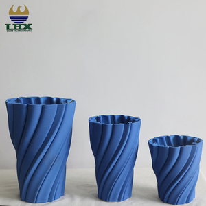 Customize Color Modern Nordic Luxury Blue <strong>3D</strong> Printing <strong>Vase</strong> Indoor Tabletop Ceramic <strong>Vase</strong> for Home Decor <strong>Vases</strong> - Product Image 1