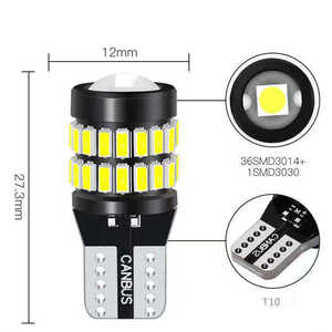Ampoule LED intérieure CAR-REFINE T10 36+1SMD 3014+3030-12V 6000K Blanc Ambre Rouge W5W pour plafonnier, feux de stationnement, feux de carte, feux de porte et feux de plaque d'immatriculation - Product Image 2