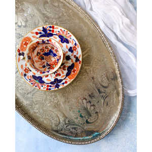 Plateau ovale décoratif Gabriella P. Sheffield avec bord - Product Image 1