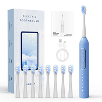 Brosse à dents électrique sonique à vibration rapide pour l'élimination de la plaque dentaire, sûre pour l'émail, ergonomique, avec poignée antidérapante, pour l'hygiène buccale à domicile - Offre Spéciale