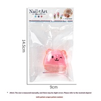 Tampon à ongles multifonctionnel de qualité supérieure Nouveau tampon en silicone pour l'art des ongles Outil d'impression par transfert d'ours adorable Fabrication d'armures françaises