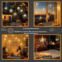 Guirlandes lumineuses suspendues style pissenlit, commande par bouton, 1 à 6 lumières LED, alimentées par énergie solaire, lumières décoratives