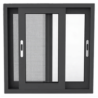 Fenêtre battante moderne en alliage d'aluminium avec vitrage large, à rupture de pont thermique et insonorisée, pour la décoration extérieure d'appartements