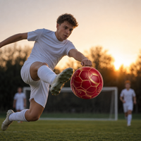 Ballons de football officiels personnalisés avec logo, tailles 4 et 5, OEM/ODM, en PU thermocollé, pour intérieur/extérieur, pour équipes universitaires, lycéennes et jeunes, commandes en gros