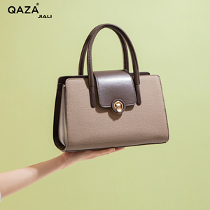 Sac Fourre-Tout <span class=keywords><strong>QAZA</strong></span> Femme en PU de Qualité, Petit Modèle Personnalisable en Cuir avec Deux Anses, Sac à Main 2 en 1 en Toile et Cuir Couleur Unie - Product Image 3