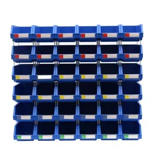 Boîtes de rangement Bacs Fournisseur doré Entrepôt Empilable Plastique Industriel Multifonction Rectangle Organisateur de bureau