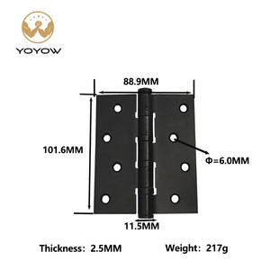 Yoyow Elegant Modern Zwart Ijzeren 4bb Deurscharnier Voor Houten Deur Zacht Dicht Met Langdurige Betrouwbaarheid Lage Ruis <span class=keywords><strong>Hardware</strong></span> - Product Image 3