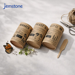 Caja de Embalaje de Tubos de Semillas de Flores Ecológicos y Reciclables, Cilindro de Papel Kraft para Alimentos, Café, Té y Especias - Product Image 3