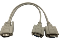 Cable divisor VGA HDB15M a 2 HDB15F de 1 pie + 1 pie con cubierta de PVC y blindaje de lámina para computadoras