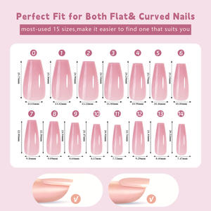 Lot de faux ongles 3D en gel souple amovibles pour nail art français, vente en gros à bas prix - Product Image 3