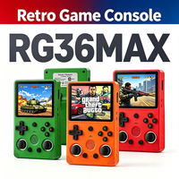 Console de jeu portable rétro RG36MAX avec 64 Go de jeux intégrés, écran de 3,5 pouces et système Linux portable (RK3326)