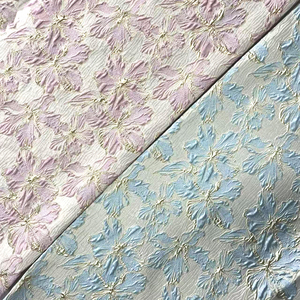 Telas Jacquard de Lujo 100% Poliéster, Diseño Floral Brocado 3D Ecológico, Nuevo Hilo Grueso de Lujo con Alambre Metálico de 250 g/m², Transpirable - Product Image 4
