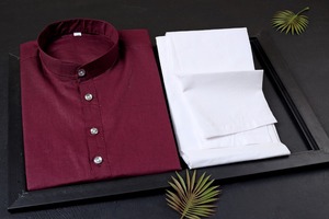 Vente à chaud, fournisseur de vêtements décontractés pour fête de mariage, Kurta simple et traditionnelle en pur coton pour hommes avec pyjama au prix de gros - Product Image 4