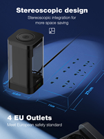 Multiprise tour de charge multifonction LDNIO SEW4485 avec protection contre les surtensions, prise européenne (UE) Allemagne et ports USB