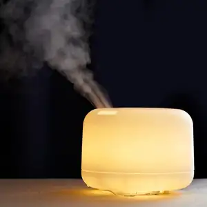 New 500ml Electronic Air Aromatherapy Machine Humidifier Scent Essential Oil Ultrasonic Aroma Diffuser With Warm Light