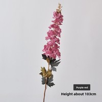 Delphinium Buatan Sutra+Plastik Warna Pink Bernuansa Musim Gugur 103cm Dekorasi Rumah & Pernikahan Retro Eropa