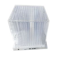 Vitrine d'affichage 3D LED RGB XQD, Cube lumineux 3D multicolore pour hall d'hôtel, zone spa, complexe aquatique, terrasse, place publique, atrium