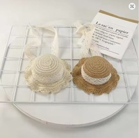 Umweltfreundlicher Strohgeflecht-Druck Niedlicher Outdoor-Haustierhut für Katzen & Hunde - Süßer & Eleganter Sommer-Sonnenschutz Kopfbedeckung