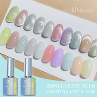 Gel UV Magnétique Effet Œil de Chat Cristal pour Ongles, Nouvelle Couleur Scintillante Éblouissante, Vernis à Ongles Gel UV, Top Coat Gel UV