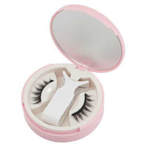 Magnetic Eyelashes Set Natural Dense Style Waterproof <b>Glue</b> Free Full Pair With Mirror Case - Product Image 5