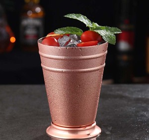 Taza de Cobre de 12oz/350ml en Color Oro Rosa, Negro y Plata para Bebidas Mixtas, Mojito, Mint Julep, Taza de Cóctel de Acero Inoxidable - Product Image 4