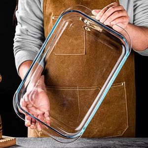 Plateau de cuisson domestique <span class=keywords><strong>en</strong></span> <span class=keywords><strong>verre</strong></span> résistant à la chaleur Four à micro-ondes Navire de chauffage spécialisé <span class=keywords><strong>Plat</strong></span> <span class=keywords><strong>rectangulaire</strong></span> à haute teneur <span class=keywords><strong>en</strong></span> borosilicate - Product Image 1