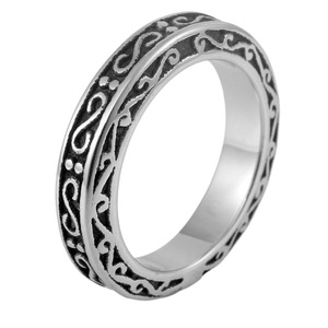 yunnique S Pattern <b>Titanium</b> Steel <b>Ring</b> For Men Stainless Steel Fashion Jewelry Gift Band Geometric Design Steel Color - Product Image 5