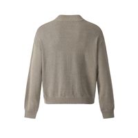 Pull en laine 100% respirant de haute qualité pour homme, style luxueux, design personnalisé, col roulé tricoté, fermeture éclair sur le devant