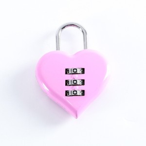 Heart-Shaped Combination <b>Lock</b> 38.5Mm Red Zinc Alloy Resettable For Backpack <b>Suitcase</b> Locker Travel Use - Product Image 3