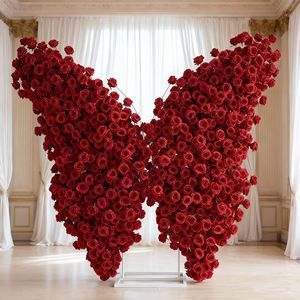 Articoli per San Valentino Centrotavola <span class=keywords><strong>con</strong></span> Fiori Rossi Rosa Farfalla Cuscino Composizione Floreale Bordeaux Decorazione per Matrimonio Sfondo - Product Image 1