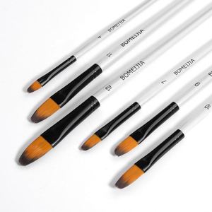 Juego de 12 Pinceles Profesionales para Pintura, Redondos, Planos, Tipo Filbert, Angulares, de Pelo de Nailon, para Acuarela - Product Image 5