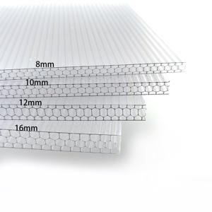 Panneaux protégés UV de <span class=keywords><strong>polycarbonate</strong></span> de nid d'abeilles de la preuve 12mm 10mm de feu pour des séparations de bureau - Product Image 1