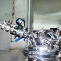 Mezclador Emulsionador al Vacío con Calentamiento Eléctrico Totalmente Automático de 25L, Sistema de Pesaje con Control PLC de Alta Precisión para Crema Cosmética