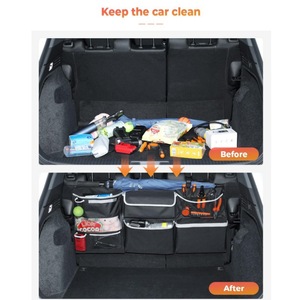 Organisateur de coffre de voiture en tissu Oxford, 8-11 poches, sac de rangement suspendu, solution de rangement pour siège arrière de voiture - Product Image 3