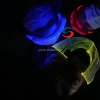 Casquette de baseball à fibres optiques LED en gros |   Chapeau lumineux personnalisé pour les événements promotionnels de course nocturne