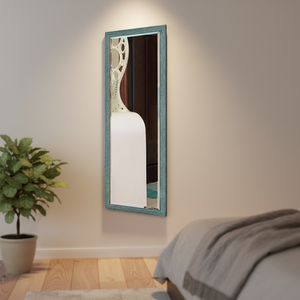 <span class=keywords><strong>Specchio</strong></span> da <span class=keywords><strong>Parete</strong></span> con Cornice Effetto Legno Blu-Verde Invecchiato, Stile Vintage per <span class=keywords><strong>Camera</strong></span> da Letto e Arredamento Casa, Vendita all'Ingrosso - Product Image 5