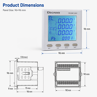 Medidor de Energía con Circuito de Control Trifásico CA Multifuncional Modbus RTU LCD 6DI 3RO 2DO con Registro de Eventos y Monitoreo Bidireccional de Energía