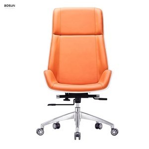 Sedia da Ufficio Ergonomica Moderna, Comoda Poltrona Direzionale Girevole in Pelle PU per Casa e Conferenze, Sedia da Computer Rotante - Product Image 3