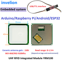 Módulo Lector/Escritor RFID UHF Integrado - Interfaz USB/TTL para Raspberry Pi/Sistema Embebido con SDK para Control de Acceso