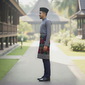 โรงงานผลิตเสื้อผ้าแบบ OEM ตามสั่ง เสื้อผ้าลำลองสไตล์บาจูมาลูสำหรับฤดูใบไม้ร่วง ผ้าถักระบายอากาศ ผลิตภายใต้แบรนด์ส่วนตัว ออกแบบโดยดีไซเนอร์ตามสั่ง - Product Image 4