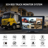 Système de surveillance de recul pour camion Wemaer 5CH avec écran IPS 1080P de 9/10 pouces, enregistrement sur carte TF/SD 128 Go et moniteur AHD BSD