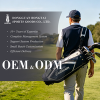 Sac de golf en cuir PU personnalisé avec logo OEM, 7 compartiments, grande capacité, imperméable, pour clubs de golf et accessoires