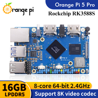 Orange Pi 5 Pro komputer papan tunggal, Rk3588s Lpddr5 wifi5. 0-bt5 papan pengembangan M2.0 mendukung Ssd PoE + topi